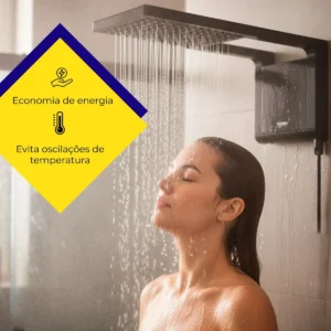 Chuveiro Eletrônico Lorenzetti Acqua Storm Ultra Preto 7800W 220V - Imagem 5