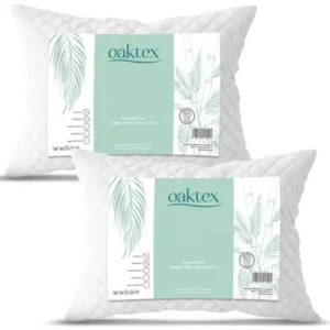 Kit C/2 Travesseiros Luxo Matelado Fibra Antialérgica 50x70 Branco - Imagem 1