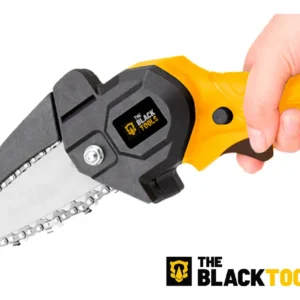 Motosserra Mini BTS-100 Bateria Recarregável 21v The Black Tools Cor Amarelo - Imagem 4