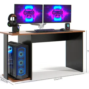 Mesa Gamer Valorant Maxi do Brasil Com Suporte para CPU e Design Moderno 114cm - Imagem 6