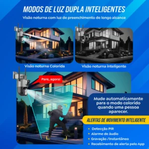 Kit 2 Câmeras De Segurança Hw Ip Wi-fi 6mp Lente Dupla Visão Noturna 355° Detecção De Movimento Com App Icsee - Imagem 8