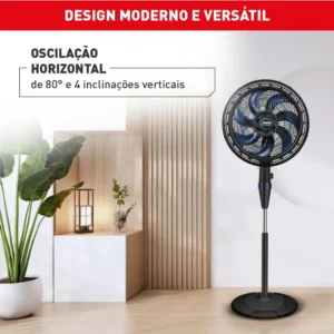 Ventilador De Coluna 40cm Arno X-treme 7, 7 Pás, 150w Ve7c Estrutura Preto Material Das Pás Plástico - Imagem 6