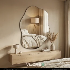 Espelho Vildrex Pisa 70x50cm Design Moderno Lapidado Luxo - Imagem 8