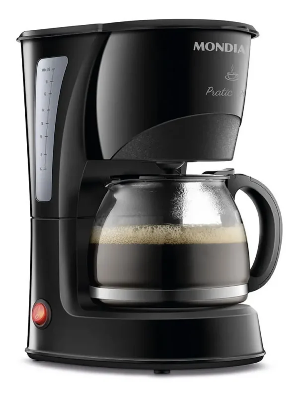 Cafeteira Elétrica Mondial Pratic 20 - Jarra De Vidro - Serve 20 Xícaras - Cn-01-20x - Preto/prata