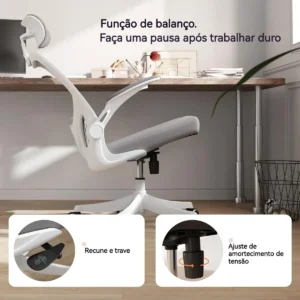 Cadeira Escritório Gamer Ergonômica Reclinável Giratoria 360 - Imagem 5