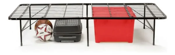 Cama Base Aço Dobrável Até 240kg 1,88m Solteiro Preto