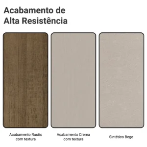 Sala De Jantar Mesa Tampo De Vidro 4 Cadeiras Tifani Madesa Cor Rustic/Crema/Sintético Bege XMMDJA040165 - Imagem 8
