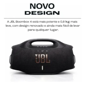Caixa De Som Jbl Boombox 4 Bluetooth Som 210w Jbl Pro Ai Sound Boost Graves Personalizáveis Bateria De Até 34h Ip68 Áudio Lossless Preta - Imagem 5
