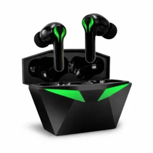 Fone De Ouvido Gamer Bluetooth Led Rgb Com Microfone Sem Fio 5 Horas Case De Carregamento Earbuds Preto 5.1 IPX4 Boyu Cell - Imagem 1