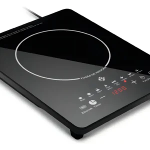 Cooktop De Indução 1 Boca Preto Com Trava De Segurança Painel Touch Screen - Imagem 2