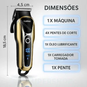 Maquina De Cortar Cabelo Profissional Turbo Sem Fio Original - Imagem 8
