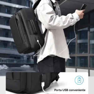 Mochila Dos Homens Com Faixa Impermeável Para Expansão - Imagem 5