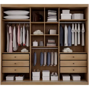 Guarda-Roupa Casal 3 Portas Correr Espelho MDF Fosco Horizonte Vegas - Imagem 4