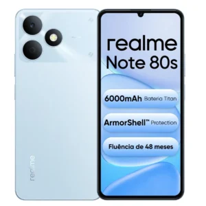Celular Smartphone Realme Note 80s 128gb 4gb Ram Dual Sim Azul Bateria 6000mah Ultrafino 7,94 Mm Resistência À Poeira E Água Ip54 - Imagem 1