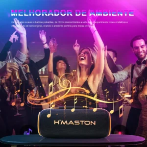 Caixa De Som Bluetooth Portátil 40w H'maston Tn22 Rgb Tws - Imagem 7