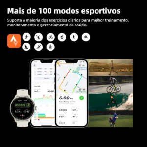 Relógio Inteligente Gps Smartwatch Amoled 3atm Outdoor Strar - Imagem 5