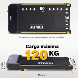 Esteira Elétrica Residencial Jumei 2.0hp Velocidade 1-10km/h - Imagem 4