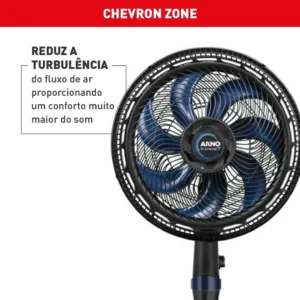 Ventilador De Coluna 40cm Arno X-treme 7, 7 Pás, 150w Ve7c Estrutura Preto Material Das Pás Plástico - Imagem 3