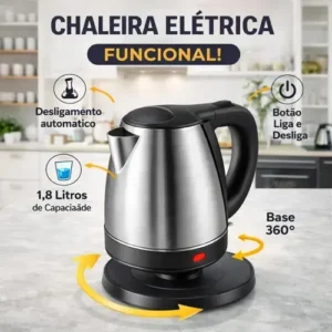 Chaleira Elétrica 1,8L 1200W Unitermi Atacama Nohara - Imagem 4