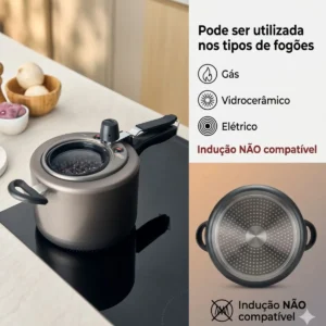 Panela De Pressão 4,5l Com Visor Antiaderente Mta - Imagem 6