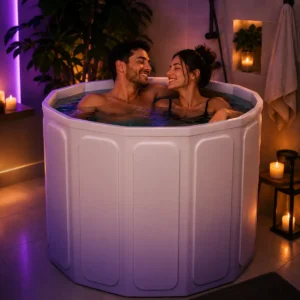 Banheira Dobrável Adulto Crianças Viagem Casa Spa Relaxante - Imagem 1