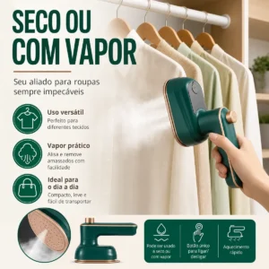 Mini Ferro De Passar Roupa A Vapor Portátil Bivolt Viagem - Imagem 3