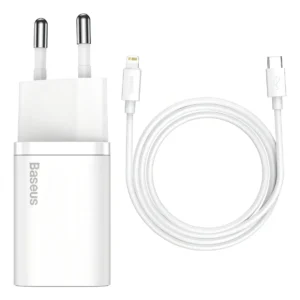 Baseus Carregador De Parede Turbo 20w Tipo-c + Cabo iPhone - Imagem 1