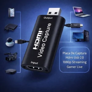 Placa De Captura Hdmi 4k Usb 1080p Full Hd Live Streaming Conversor Video Gamer Plug Play Dr Hank - Imagem 5