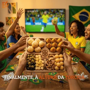 Tábua Petisqueira Teca 35x28 Brasil Times Copa Do Mundo - Imagem 4