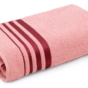 Jogo Toalhas De Algodão 4 Banho E Rosto Rosa E Azul Karsten - Imagem 5
