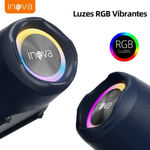 Caixa de Som Portátil Inova 10W Bluetooth RGB, à Prova D'água, com Rádio - Imagem 3