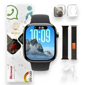 Relógio Smartwatch W11 Pro Series 11 Amoled Whatsapp Gps Nfc Preto - Imagem 1