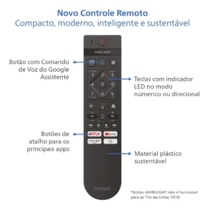 Smart Tv 75pug7019 Séries 7019 Led 4k Uhd 75 Philips Bivolt - Imagem 4