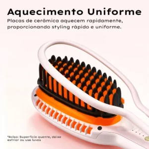 Escova Alisadora E Cachos Gokoco Gd040 Com Íons Negativos - Imagem 3