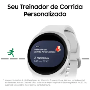 Smartwatch Samsung Galaxy Watch 8 40mm BT GPS, Branco com Pulseira Milanês Cinza-escuro - Imagem 5