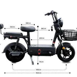 Bicicleta Elétrica Nado C2 1000W Bateria Removível 48V 60km Preto - Imagem 2