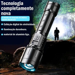 Lanterna Tatica Led Alto Luz Potente Alcance 2km - Imagem 3