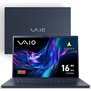 Notebook Vaio Fe16 Amd Ryzen 7 5825u Linux 8gb RAM 512gb Ssd Wi-Fi 6 Tela 16" Ips Wuxga Antirreflexo - Cinza Grafite Vjfe69f11xb0321h - Permite upgrade de memória RAM e SSD - Imagem 1
