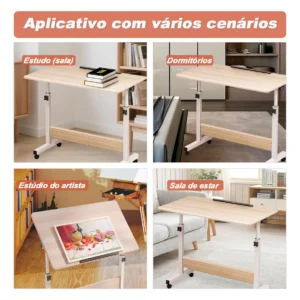 Mesa para Notebook Altura Ajustável Tampo Reclinável 60x40cm Home Office - Imagem 7