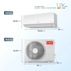 Ar-condicionado Aiwa High Inverter 12.000 Btus Quente/Frio Aws-ac-12qf Branco - Imagem 5