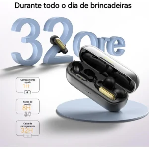 Fone de Ouvido Bluetooth Oraolo OE02 TWS Clip-ear sem Fio Preto - Imagem 4