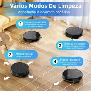Robô Aspirador De Pó Inteligente Passa Pano Lydsto G1 Limpeza 3 em 1 Compatível XIAOMi Home APP - Imagem 4
