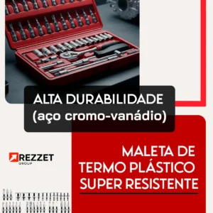Kit Ferramentas Quicko 46 Peças com Soquetes e Chaves de Fenda, Catraca e Allen - Imagem 3