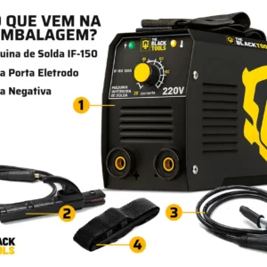 Máquina Solda Inversora Mma The Black Tools Preto 50/60hz Voltagem - Imagem 3
