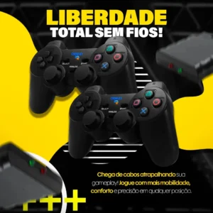 Kit 2 Controle Sem Fio Para Ps2 Joystick Manete Plug And Play - Crowley - Imagem 3