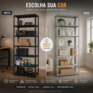 Estante De Aço Multiuso 6 Bandejas Reforçada Antiferrugem - Imagem 7