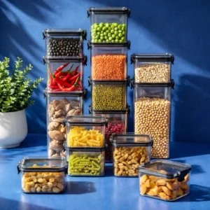 Pote Hermético Haushop Kit 12 Potes Para Alimentos Seguro Transparente - Imagem 3