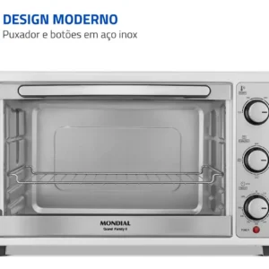 Forno Elétrico 52L Grand Family II, Mondial, Branco/Inox, 1800W FRN-52-W - Imagem 3