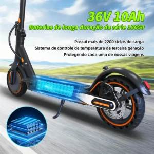 Bolin Xm01 Patinete Eletrico Adulto 350w Velocidade Máxima De 32 Km/h 25 Km De Autonomia Corpo Em Liga De Alumínio Com App Bluetooth Preto - Imagem 5