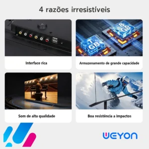 Smart Tv 24 Led Hd Weyon Android 14 Tv Hdmi Usb Wifi 100/240v - Imagem 8